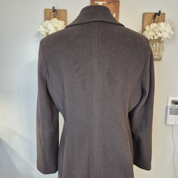 Calvin Klein Wool & Cashmere Blend Button Front Pea Coat - Picture 5 of 11